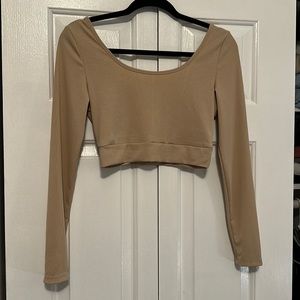 Open back cropped shirt